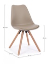 4x Sedia tortora 54x49x83.5 in ecopelle