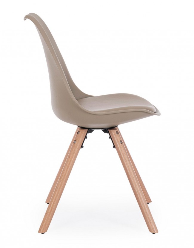 4x Sedia tortora 54x49x83.5 in ecopelle
