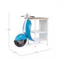 Consolle bar blu in legno 104x94x65