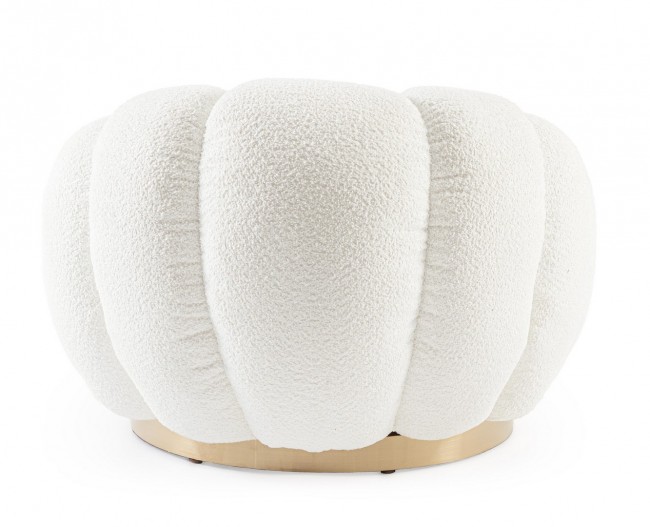 Poltrona girevole florel bianco 86x62x72