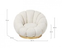 Poltrona girevole floreale 86x62x72 cm