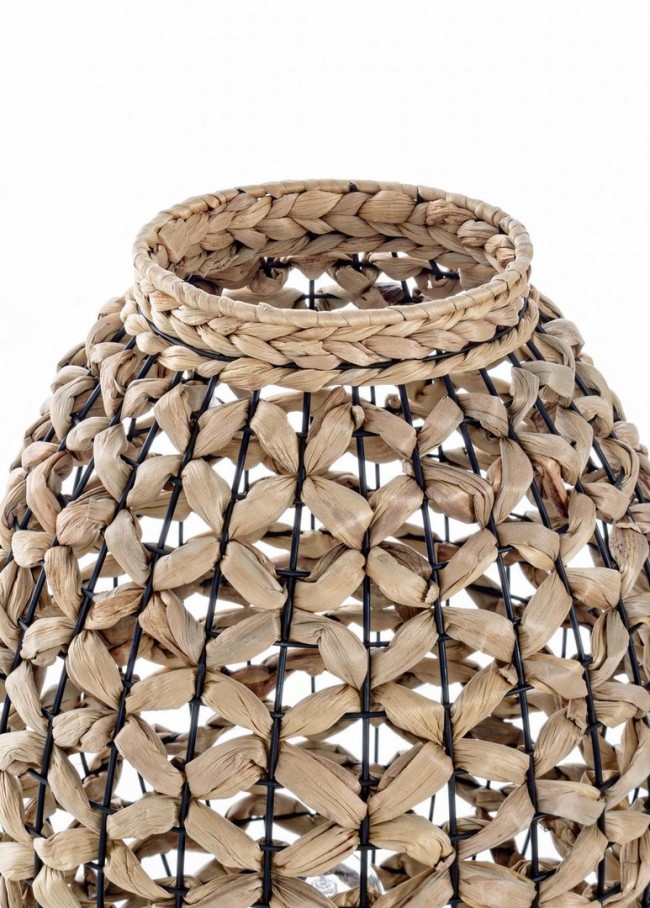 2x Lampada tavolo D.31x44.5h in fibre naturali