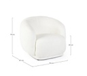 Poltrona Tecla bianco 93x87x73 cm