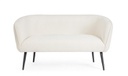 Divano 2 posti bianco boucle 126x70x68