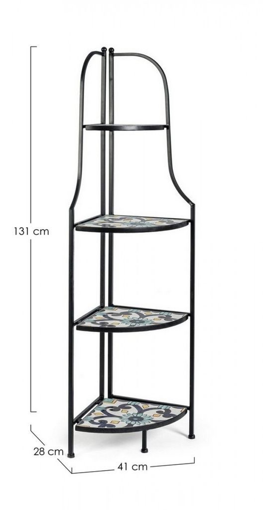 Angoliera pieghevole 41x28x131 cm in metallo