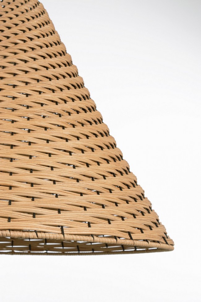 2x Lampadario gabon marrone D.50x39h in fibre naturali