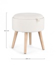 Sgabello contenitore D.39 x 42.5h in bouclé