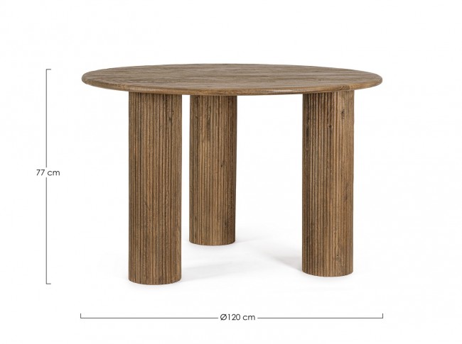 Tavolo Dacca brown D.120 x 77 h in legno