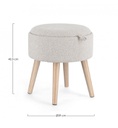 Sgabello contenitore grigio D.39 x 42.5h