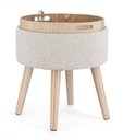 Sgabello contenitore grigio D.39 x 42.5h