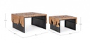 Tavolino in legno 60x60x38 e 80x80x45