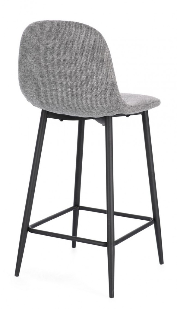 2x Sgabello cucina grigio scuro 46x39x92