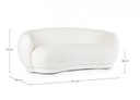 Divano 2 posti bianco 191x93x73x46