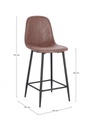 2x Sgabello cucina ecopelle 46x39x92 cm