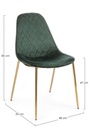 4x Sedia in velluto verde scuro 48x55x85