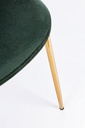 4x Sedia in velluto verde scuro 48x55x85
