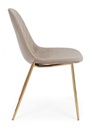 4x Sedia in velluto tortora 48x55x85h