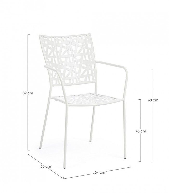 4x Sedia C-BR Kelsie 54x55x89 cm in metallo