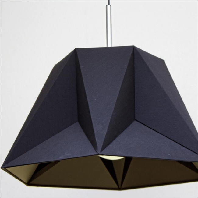 Lampadario esagono nero 46x40x25h