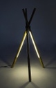 2x Lampada treppiede bamboo 51x47x109h