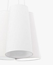 2x Lampadario bianco 22x22x40h in metallo