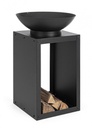Braciere in acciaio 50x75h cm nero