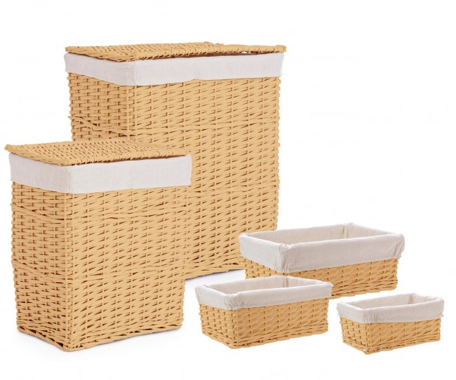 Set di biancheria 28x18x12h, 34x24x14h, 40x30x16h, 41x29x48h, 48x36x57h