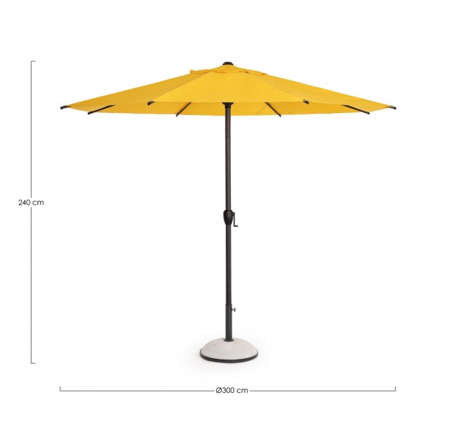 Ombrellone antracite mimosa D.300 x 240 h