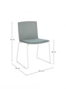 4x Sedia bianca/verde salvia 43.5x50x79