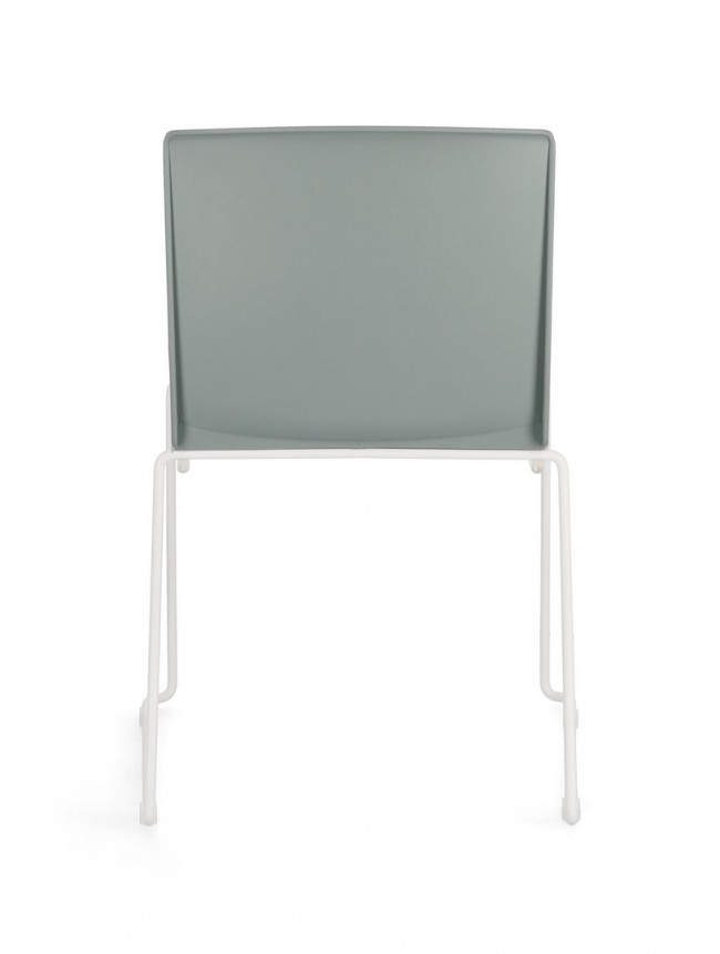 4x Sedia bianca/verde salvia 43.5x50x79