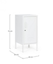 Comodino bianco 40x35x76h in acciaio