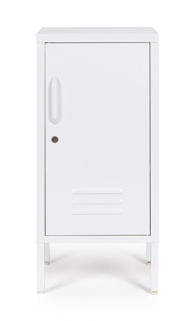 Comodino bianco 40x35x76h in acciaio
