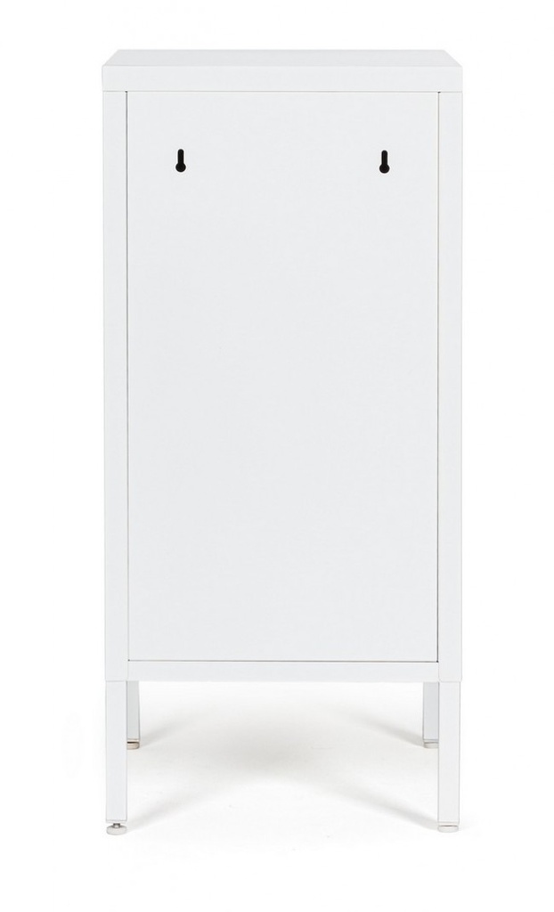 Comodino bianco 40x35x76h in acciaio