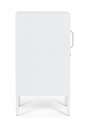 Comodino bianco 40x35x76h in acciaio
