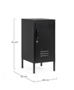 Comodino nero 40x35x76h in acciaio
