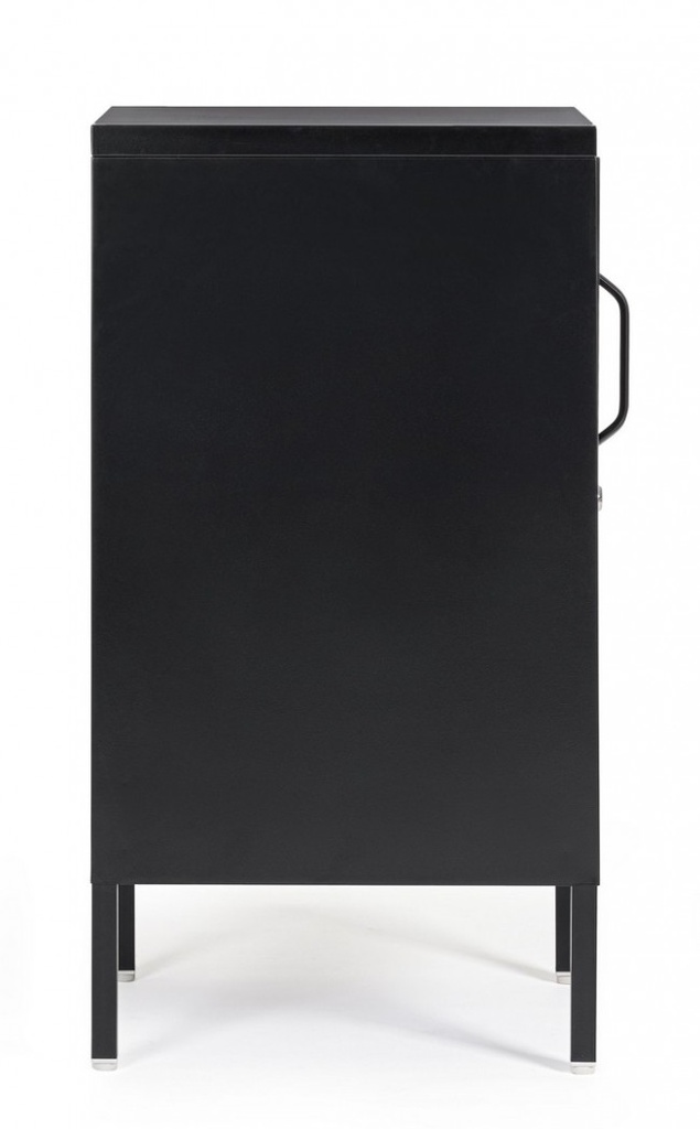 Comodino nero 40x35x76h in acciaio