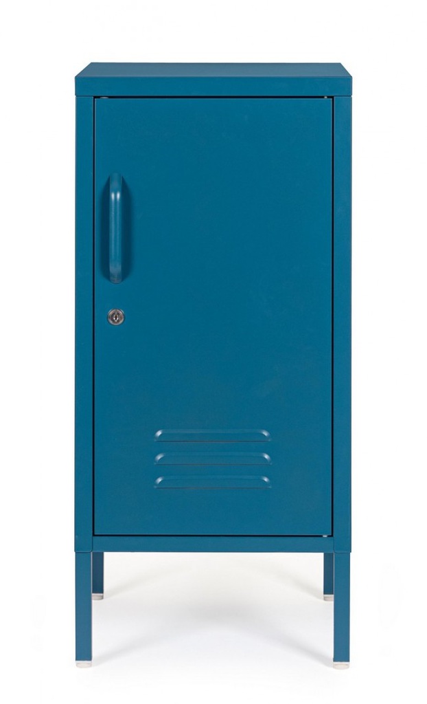 Comodino blu 40x35x76h in acciaio