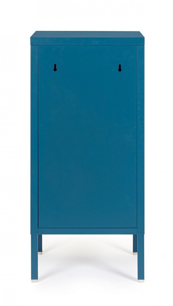 Comodino blu 40x35x76h in acciaio
