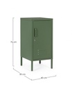 Comodino verde 40x35x76h in acciaio