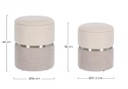 Pouf contenitore radinka 31.5x38, 36x44 grigio