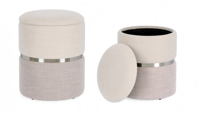 Pouf contenitore radinka 31.5x38, 36x44 grigio