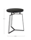 Tavolino Zaira D.40 x 50 h in vetro nero