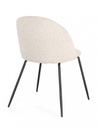 4x Sedia nera/avorio 49x55x77h 46h1 in bouclé