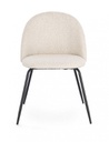 4x Sedia nera/avorio 49x55x77h 46h1 in bouclé