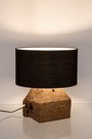 Lampada tavolo nero D.35x40h in legno