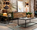 Lampada tavolo nero D.35x40h in legno