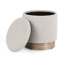 Pouf contenitore grigio D.30.5x35h, D.37x42h