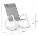 Poltrona dondolo bianca 60.5x107x95