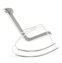Poltrona dondolo bianca 60.5x107x95