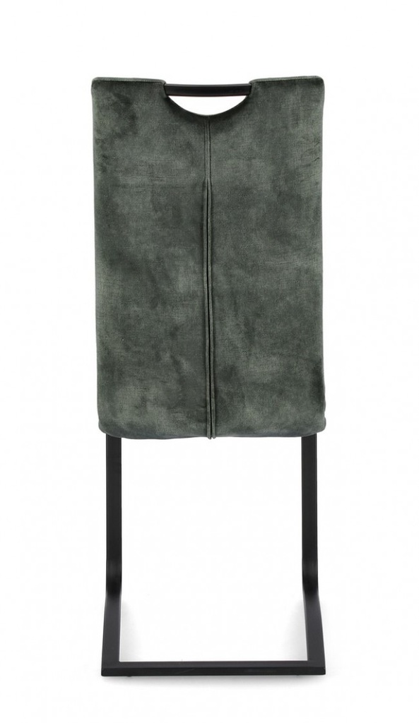 4x Sedia in velluto verde scuro 42x56x102